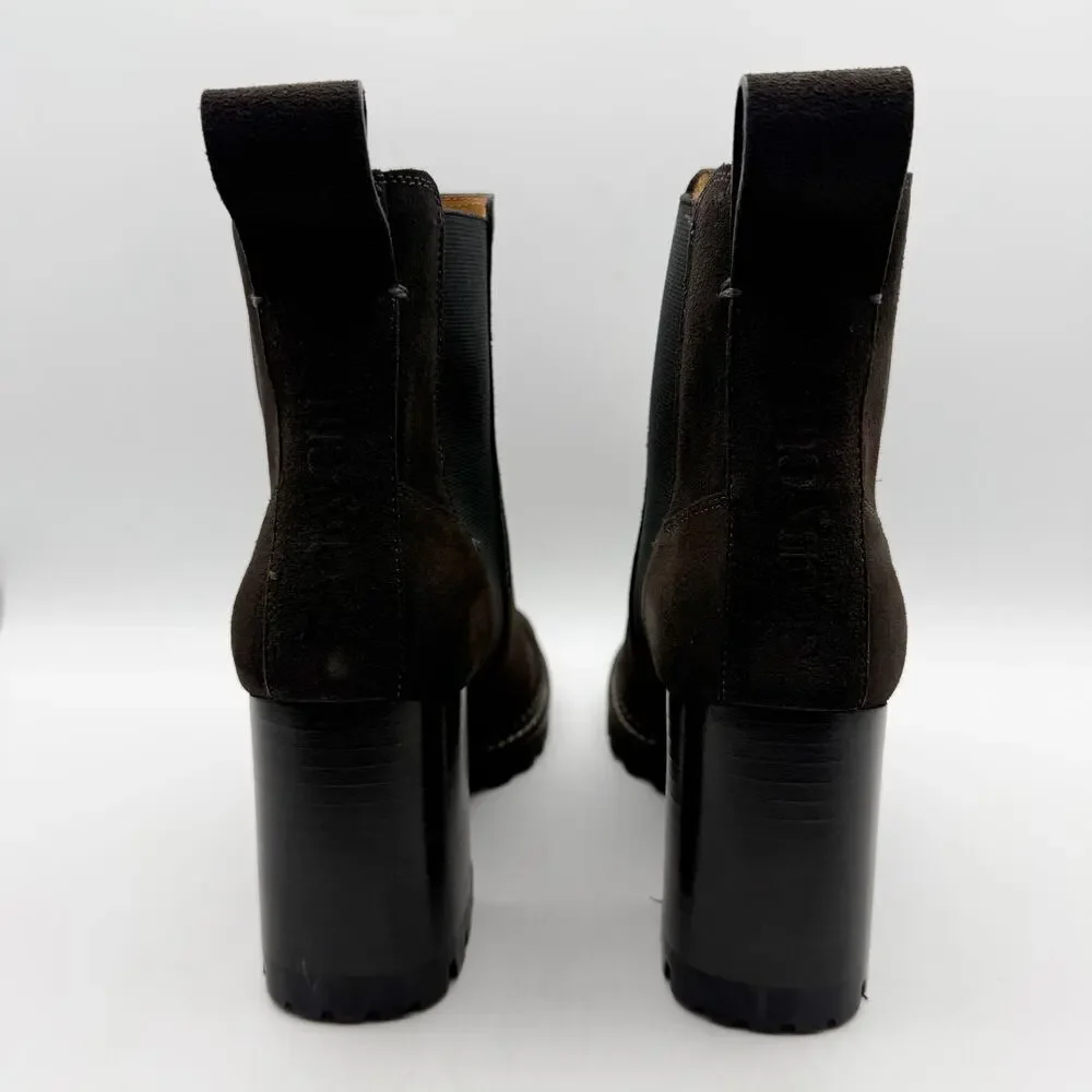 See by Chloe Womens Mallory Ankle Boot EU 37.5 US 7.5 Grey Calf Suede NIB - Picture 10 of 13